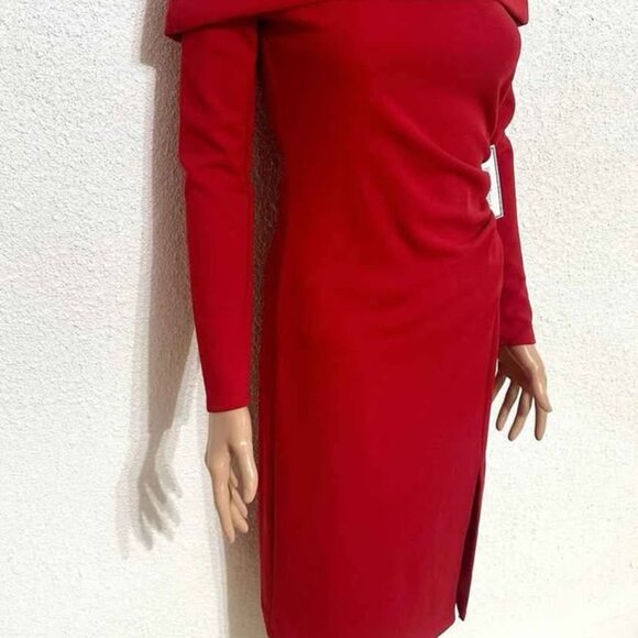 Premier Amour off-shoulder red dress, size 8 - Picture 3 of 4
